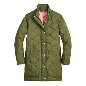 J. Crew Olive Green Puffer Coat